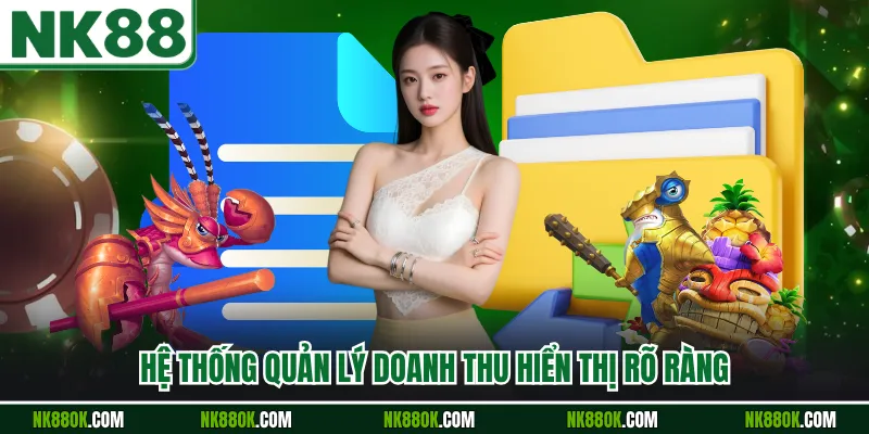 Hệ thống quản lý doanh thu hiển thị rõ ràng
