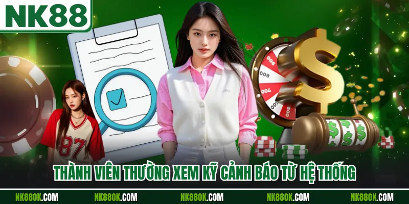 Thành viên thường xem kỹ cảnh báo từ hệ thống